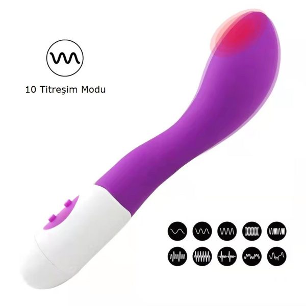 18,5 cm Güçlü Titreşimli Özel Kıvrımlı Teknolojik Vibratör - Görsel 3