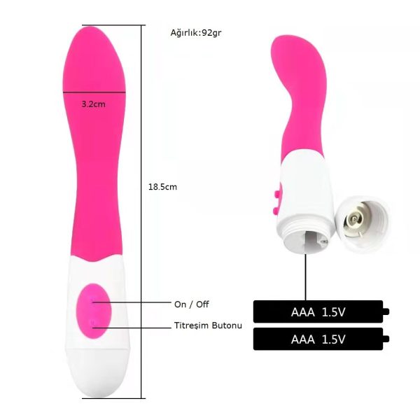 18,5 cm Güçlü Titreşimli Özel Kıvrımlı Teknolojik Vibratör - Görsel 4
