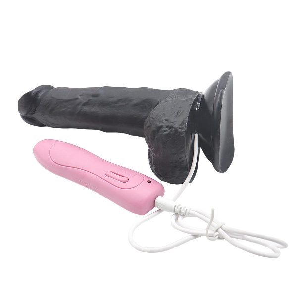 LIFELIKE VIBE Ultra Yumuşak Dokulu Titreşimli ve Rotasyonlu Realistik Vibratör Zenci Penis 20 CM - Görsel 4