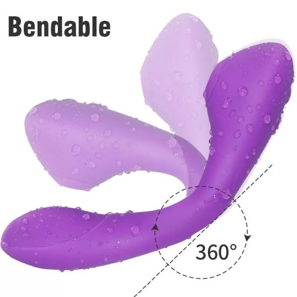 MILRA Şarjlı G-Spot Uyarıcı ve Klitoris Emiş Güçlü Kıkırdaklı Bükülebilir Vibratör - Pembe - Görsel 6