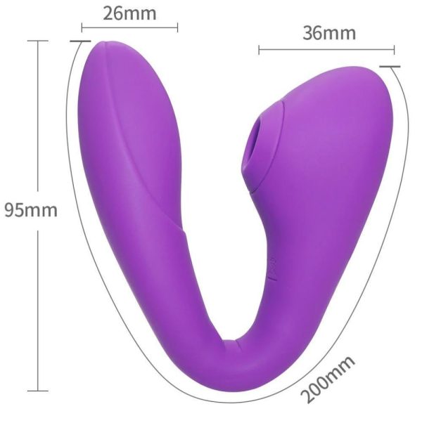 MILRA Şarjlı G-Spot Uyarıcı ve Klitoris Emiş Güçlü Kıkırdaklı Bükülebilir Vibratör - Pembe - Görsel 8