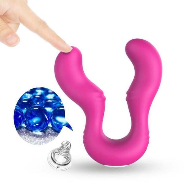 SERAPH PRO Kablosuz Kumandalı Strapless Çift Taraflı G Spot Çatal Vibratör - Pembe - Görsel 2