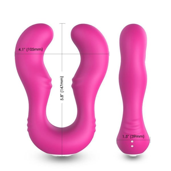 SERAPH PRO Kablosuz Kumandalı Strapless Çift Taraflı G Spot Çatal Vibratör - Pembe - Görsel 4