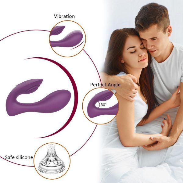 VERA Kablosuz Kumandalı Klitoris ve G Spot Uyarıcı Isıtmalı Giyilebilir Vibratör - Mor - Görsel 2