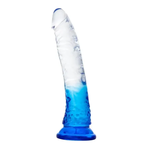 MYST COLOR Dildo Realistik Jel Dokuda Testissiz Ultra Yumuşak Şeffaf Mor - Pembe - Kırmızı Yapay Penis - Görsel 4