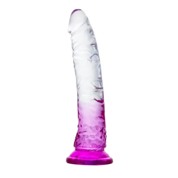 MYST COLOR Dildo Realistik Jel Dokuda Testissiz Ultra Yumuşak Şeffaf Mor - Pembe - Kırmızı Yapay Penis - Görsel 5