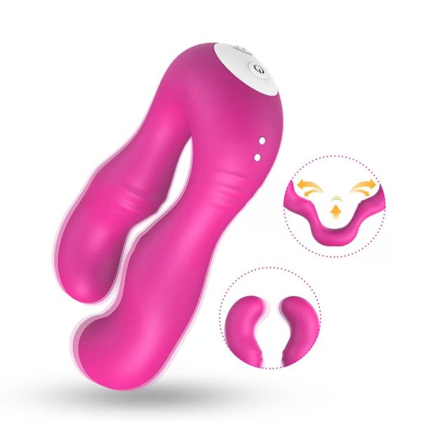 SERAPH PRO Kablosuz Kumandalı Strapless Çift Taraflı G Spot Çatal Vibratör - Pembe - Görsel 5
