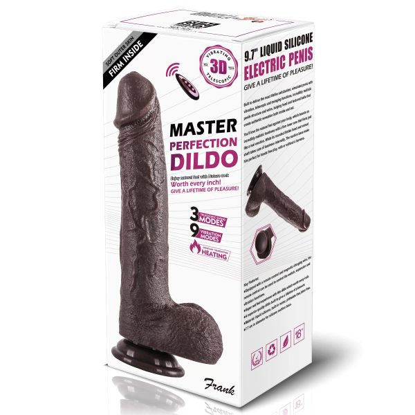 Master Perfection Dildo Frank - Isıtmalı İleri Geri Hareketli ve Rotasyonlu Gerçekçi Damarlı Zenci Yapay Penis Vibrator - Görsel 2