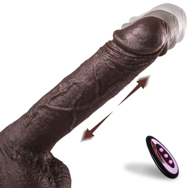 Master Perfection Dildo Frank - Isıtmalı İleri Geri Hareketli ve Rotasyonlu Gerçekçi Damarlı Zenci Yapay Penis Vibrator - Görsel 3