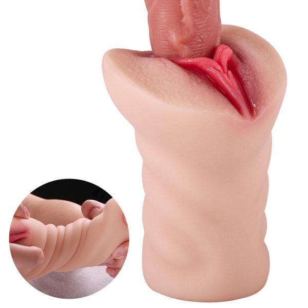 Premium Masturbator Maria - Realistik Dokulu Ten Rengi Titreşimli Suni Vajina - Görsel 6