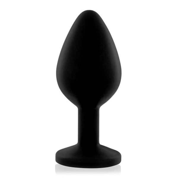 Kalpli Siyah Mücevherli Anal Plug - M - Görsel 2
