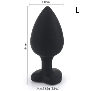 Kalpli Beyaz Mücevherli Anal Plug - L
