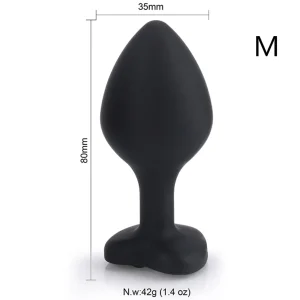 Kalpli Beyaz Mücevherli Anal Plug - M