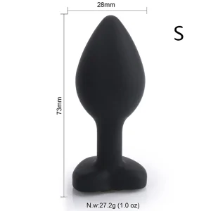 Kalpli Beyaz Mücevherli Anal Plug - S