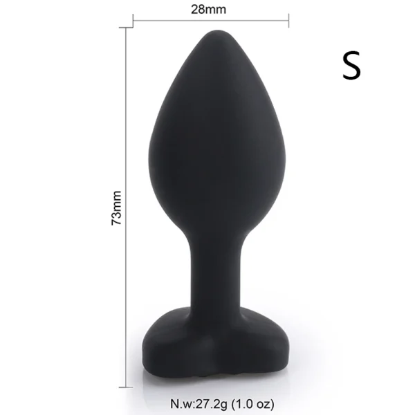 Kalpli Beyaz Mücevherli Anal Plug - S