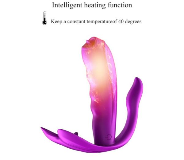Cute M5 - Şarjlı Kumandalı Akıllı Isıtmalı G-Spot ve Klitoris Uyarıcı Dil Hareketli Giyilebilir 3 in 1 Anal Vibratör - Görsel 3