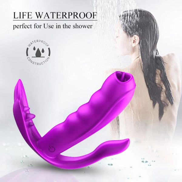 Cute M5 - Şarjlı Kumandalı Akıllı Isıtmalı G-Spot ve Klitoris Uyarıcı Dil Hareketli Giyilebilir 3 in 1 Anal Vibratör - Görsel 6