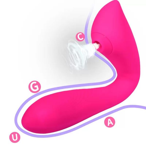 Otomatik Isıtmalı Kıkırdaklı Bükülebilir Klitoris Emiş Güçlü ve G-Spot Uyarıcı Titreşimli 2 in 1 Vibratör - Görsel 2