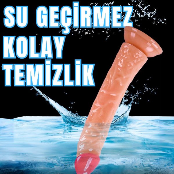 UNIQUE Realistik Dokuda Dildo Vantuzlu Gerçekçi Yapay Penis 21 CM - Görsel 6