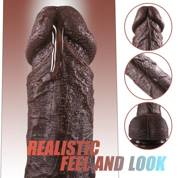 Master Perfection Dildo Derek - Isıtmalı İleri Geri Hareketli ve Rotasyonlu Gerçekçi Damarlı Zenci Yapay Penis Vibrator - Görsel 8