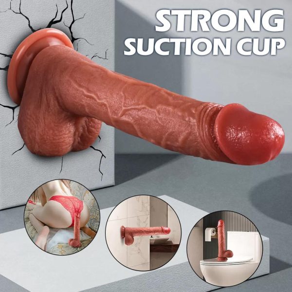 Master Perfection Dildo Frank - Isıtmalı İleri Geri Hareketli ve Rotasyonlu Gerçekçi Damarlı Yapay Penis Vibrator - Görsel 4
