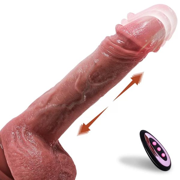 Master Perfection Dildo Jake - Isıtmalı İleri Geri Hareketli ve Rotasyonlu Gerçekçi Damarlı Yapay Penis Vibrator - Görsel 2