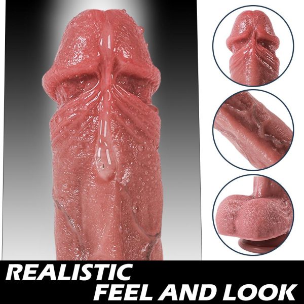 Master Perfection Dildo Jake - Isıtmalı İleri Geri Hareketli ve Rotasyonlu Gerçekçi Damarlı Yapay Penis Vibrator - Görsel 6
