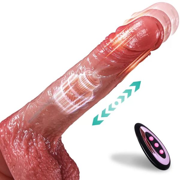 Master Perfection Dildo Louis - Isıtmalı İleri Geri Hareketli ve Rotasyonlu Gerçekçi Damarlı Yapay Penis Vibrator - Görsel 2