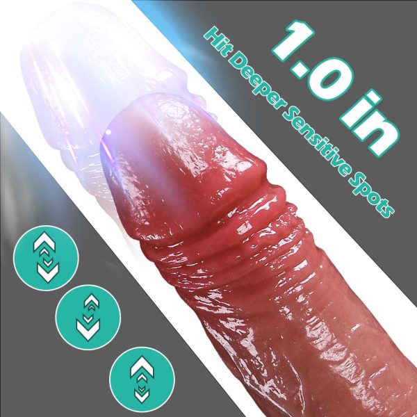 Master Perfection Dildo Louis - Isıtmalı İleri Geri Hareketli ve Rotasyonlu Gerçekçi Damarlı Yapay Penis Vibrator - Görsel 6