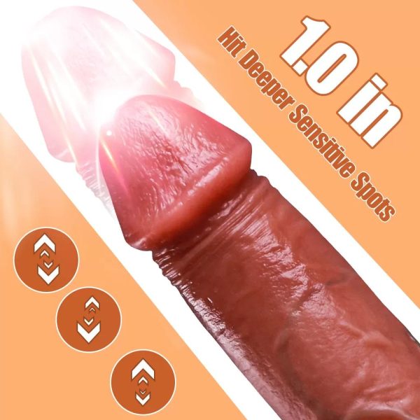 Master Perfection Dildo Micheal - Isıtmalı İleri Geri Hareketli ve Rotasyonlu Gerçekçi Damarlı Yapay Penis Vibrator - Görsel 4