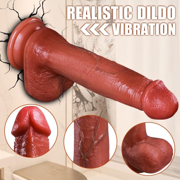 Master Perfection Dildo Micheal - Isıtmalı İleri Geri Hareketli ve Rotasyonlu Gerçekçi Damarlı Yapay Penis Vibrator - Görsel 5