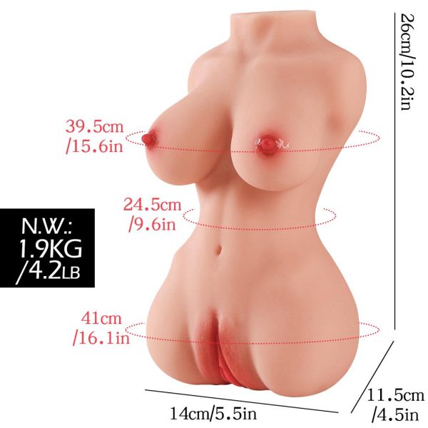 Premium Torso Masturbator Karina - Realistik Manken Anal Vajinal 2 in 1 Titreşimli Suni Vajina - Görsel 7