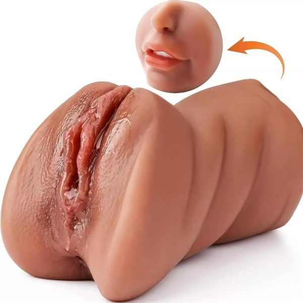 Premium Masturbator Daria - Realistik Dokulu Oral Anal Vajinal 3 in 1 Titreşimli Suni Vajina - Görsel 7