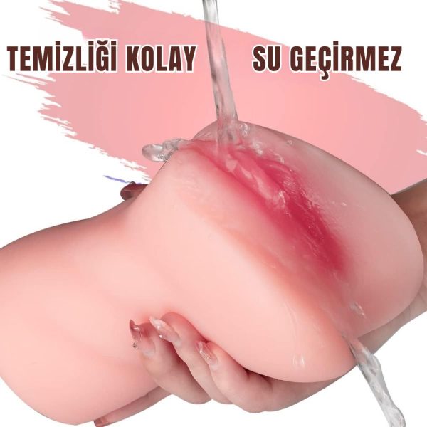 Premium Masturbator Daria - Realistik Dokulu Oral Anal Vajinal 3 in 1 Titreşimli Suni Vajina - Görsel 5