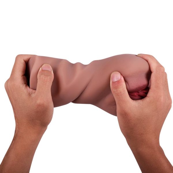 Premium Masturbator Natasha - Realistik Dokulu Melez Anal Vajinal 2 in 1 Titreşimli Suni Vajina - Görsel 4