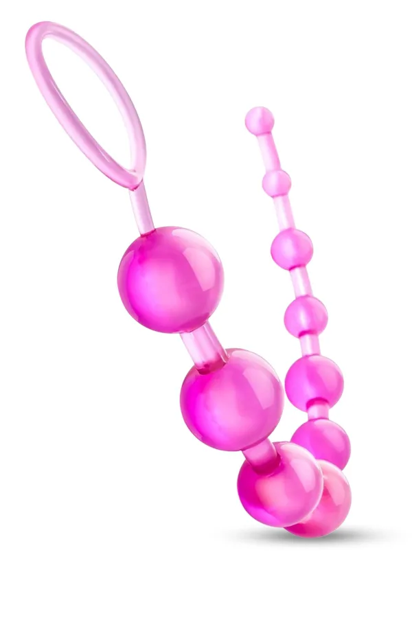 Anal Beads Pull Ring Tutma Halkalı Dereceli Toplar Silikon Mor - Pembe - Siyah Anal Boncuk - Görsel 2