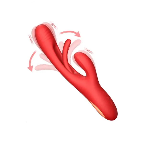 Modern 3 Modlu Rabbit Vibrator Kırmızı - MOR