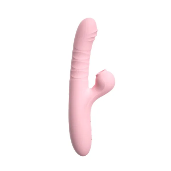 Modern Emişli ve Titreşimli Rabbit Vibratör Pembe - Görsel 2