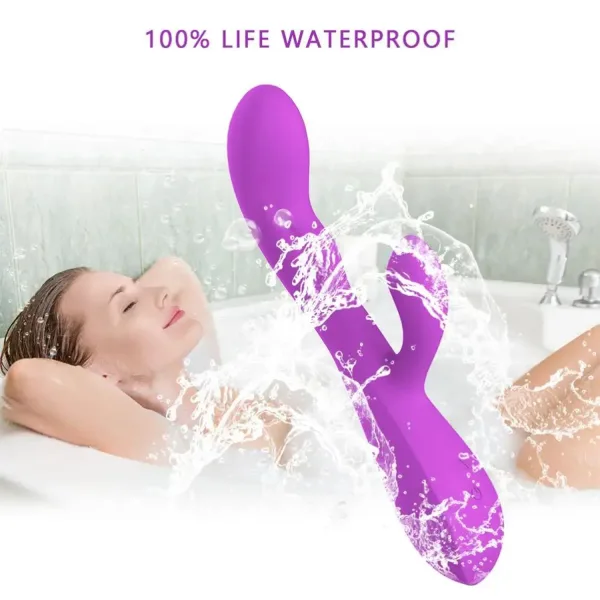 Modern Uyarıcılı Rabbit Vibratör Pembe - Mor - Görsel 4