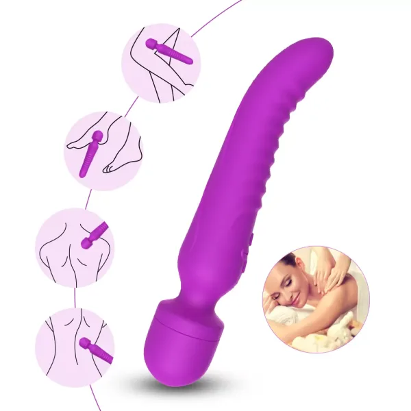 Çift Taraflı Wand Vibratör Mor - Görsel 5