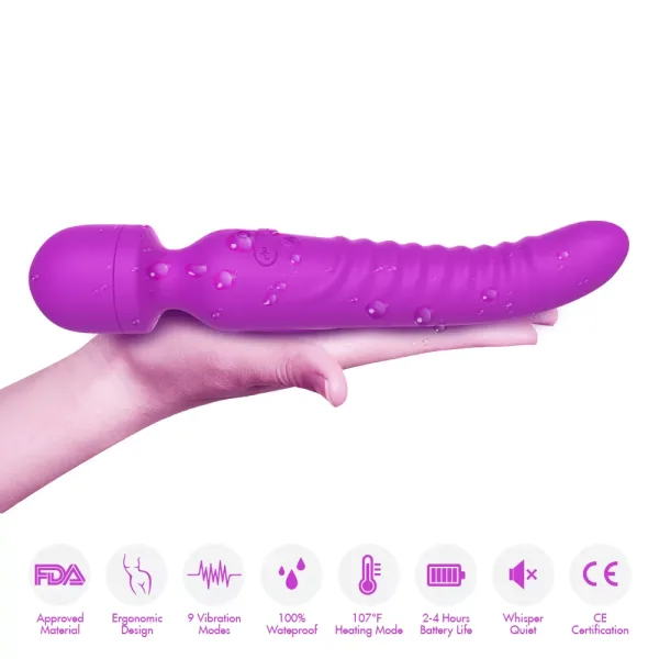 Çift Taraflı Wand Vibratör Mor - Görsel 6
