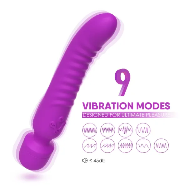Çift Taraflı Wand Vibratör Mor - Görsel 7