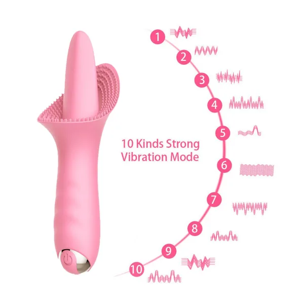 Tırtıklı Dil Vibratör Pembe - Görsel 3