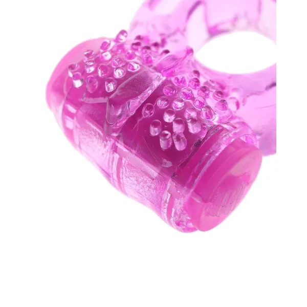 Titreşimli Pembe Silikon Penis Halkası - Görsel 2