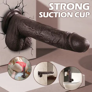 Frank - Isıtmalı İleri Geri Hareketli ve Rotasyonlu Gerçekçi Damarlı Zenci Yapay Penis Vibrator